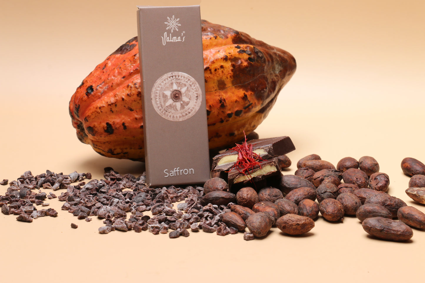 Saffron Dark Chocolate Bar 25G