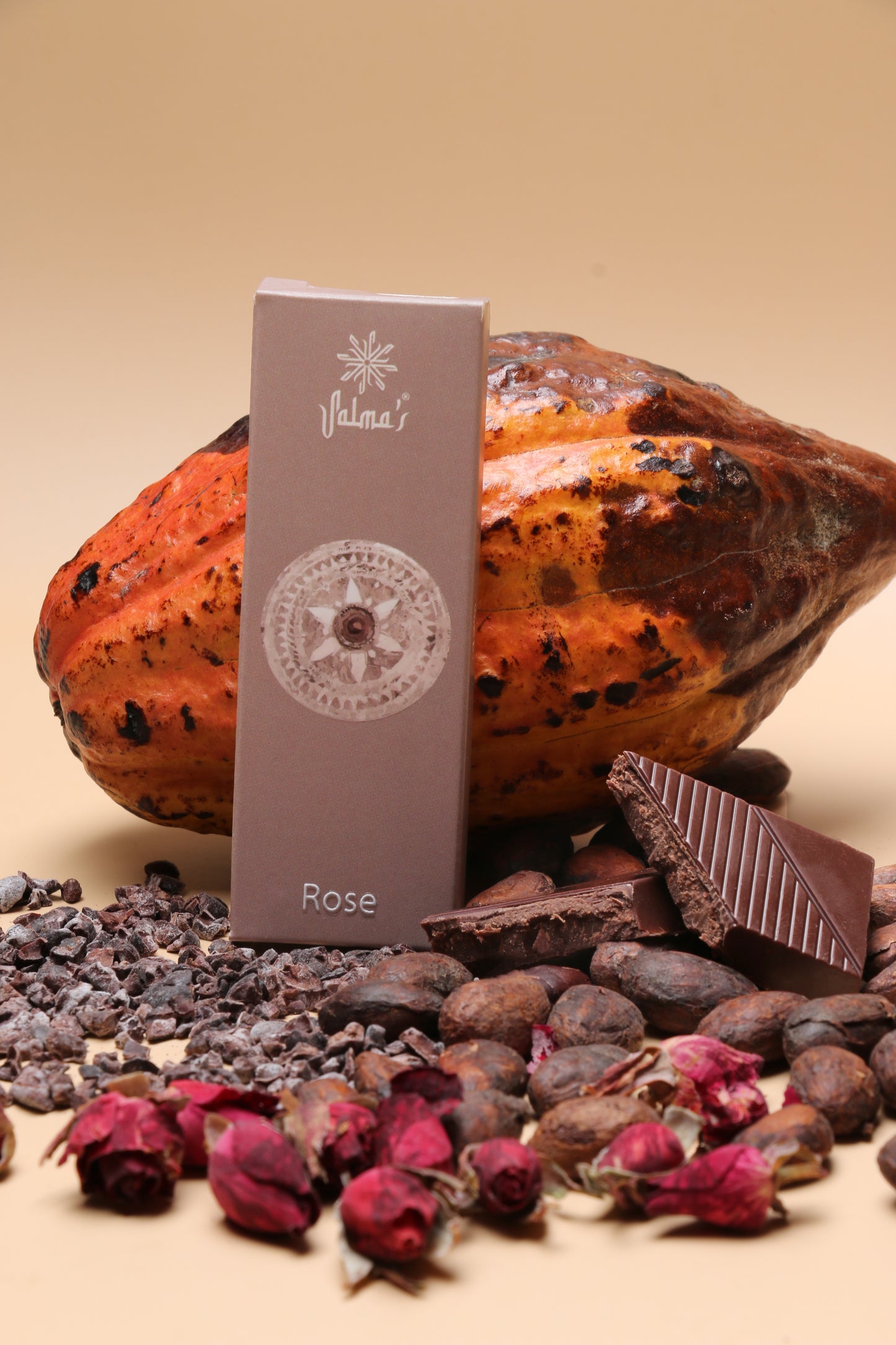 Rose Dark Chocolate Bar 25G