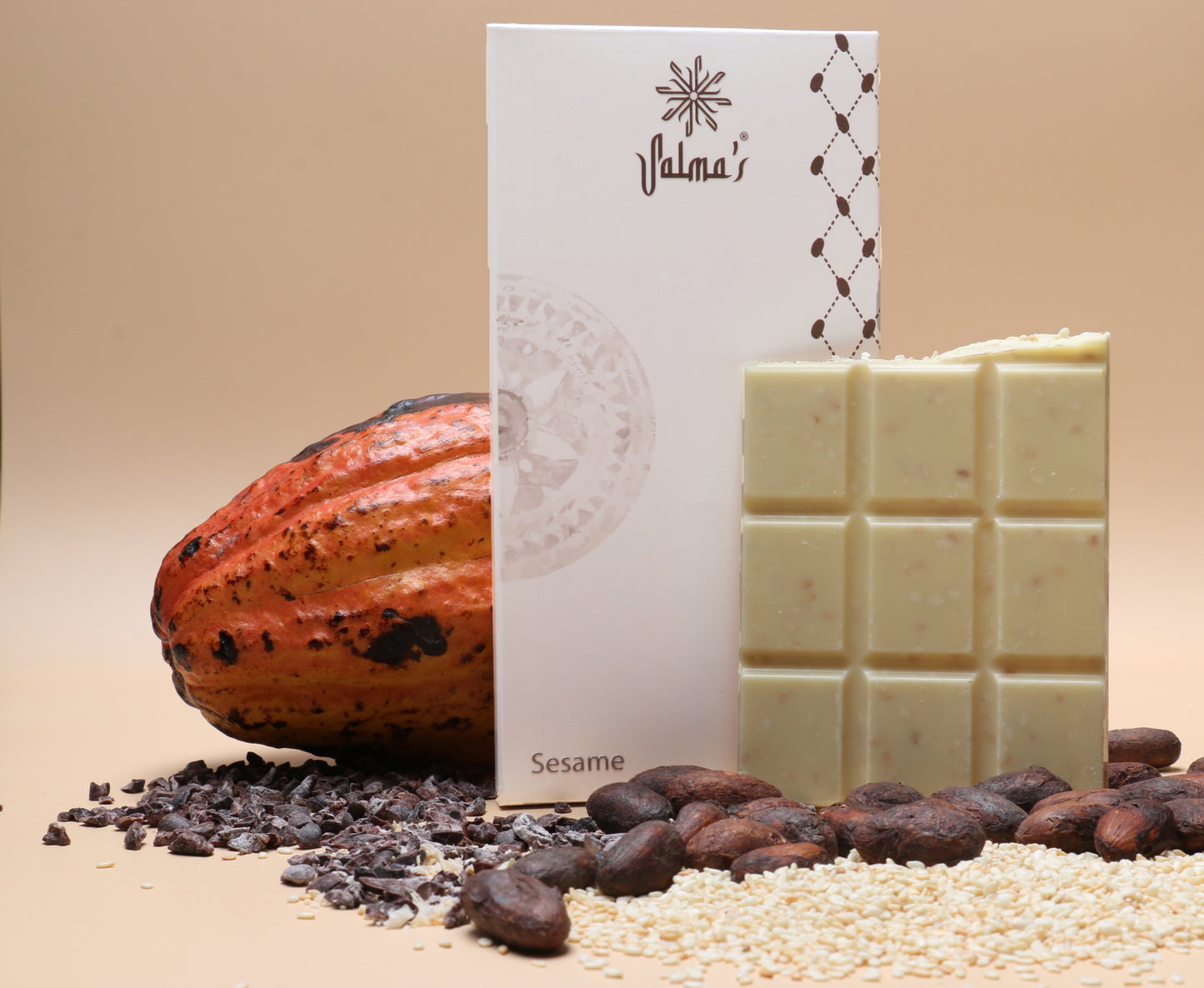 Sesame White Chocolate Bar 80G